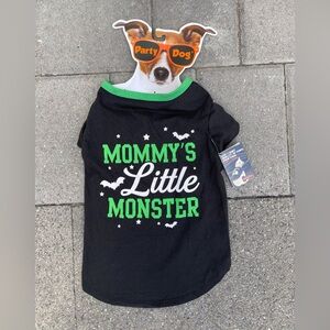 New Halloween Dog Shirt Size Large, Mommy's Little Monster